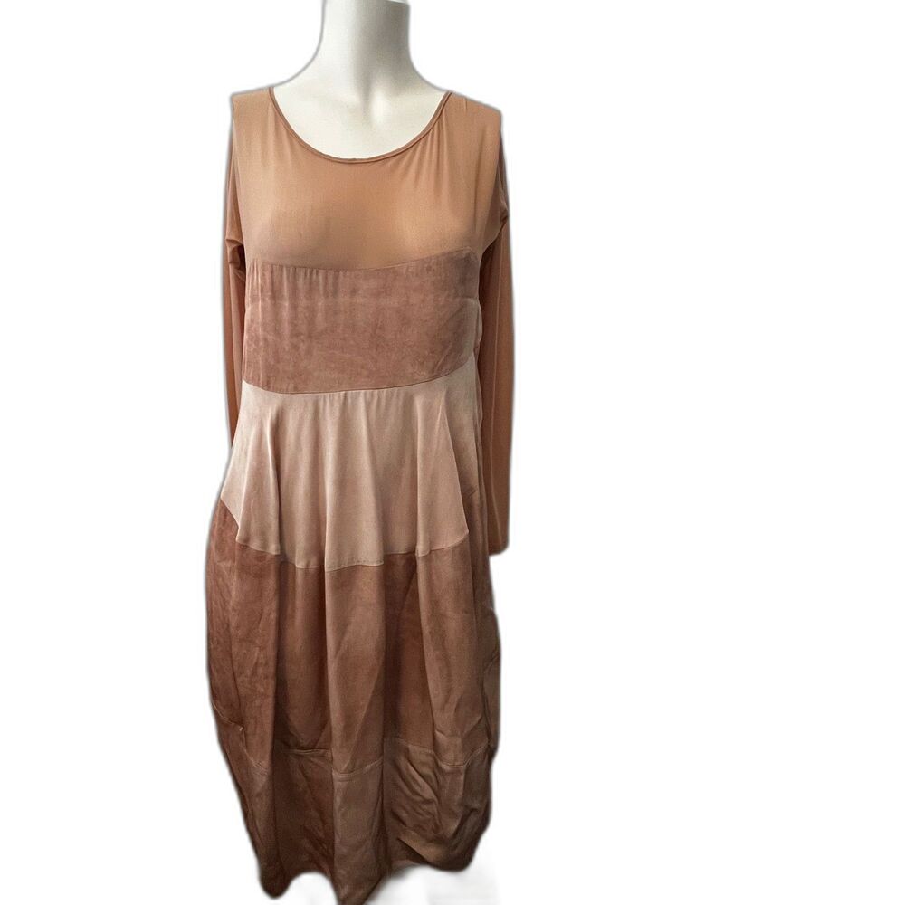 Donna Karan Pink Dress 4 Semi Sheer Romantic Regency Long Sleeve Coquette Regal